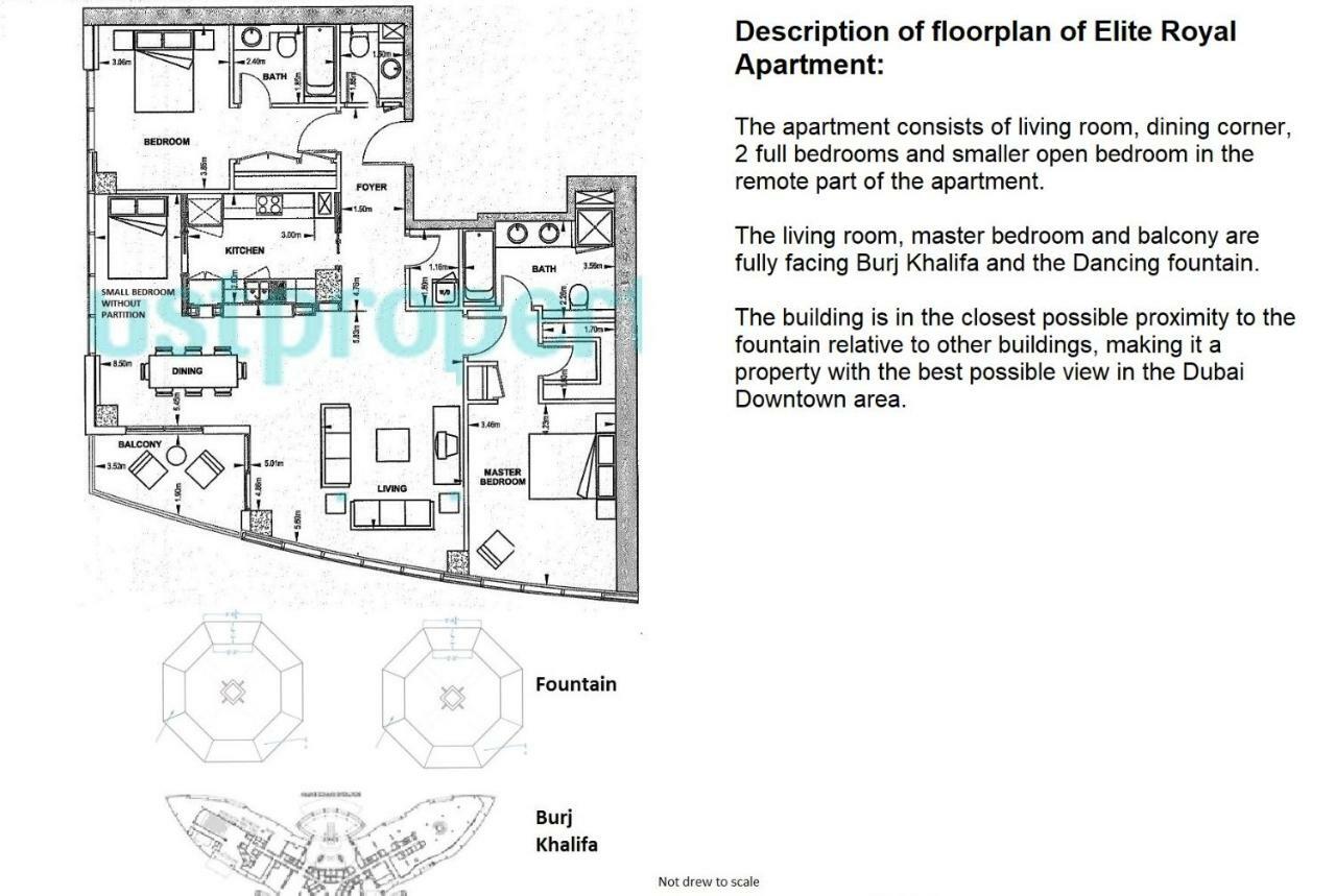 Elite Royal Apartment - Full Burj Khalifa & Fountain View - Opal - 2 Bedrooms Plus 1 Open Bedroom Without Partition Dubaj Kültér fotó